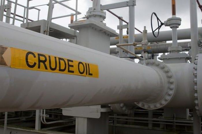 A maze of crude oil pipes and valves is pictured during a tour by the Department of Energy at the Strategic Petroleum Reserve in Freeport