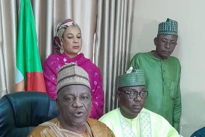Director-General, Confederation of APC Support Group, Dr Kailani Muhammed, briefs newsmen in Abuja  [NAN]