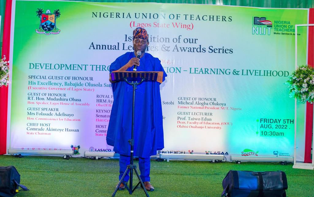 The Chairman of the Nigerian Union of Teachers, Lagos, Hassan Akintoye. [NUT]