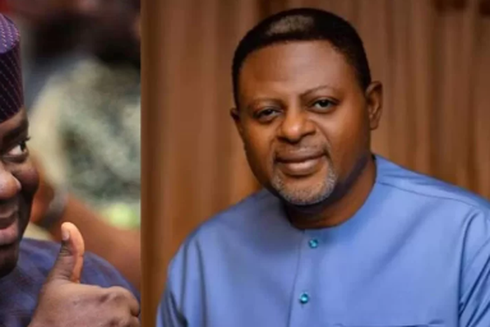 Sen. Sandy Onor and Gov. Bassey Otu (Credit: Dozzier News)