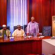 President Bola Tinubu and Senate President, Godswill Akpabio and other principal officers of the National Assembly. [Presidency]