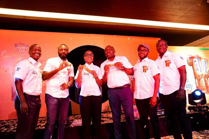 L-R: Motsamai Pule, Marketing Director; Tolulope Olaoye, Category Manager, Cocoa Beverages and Biscuit; Oyeyimika Adeboye, Managing Director; Ologe Ogaga, Finance Director; Adewale Lawani, Sales Force Communication and Planning Analyst; and Samuel Asar...