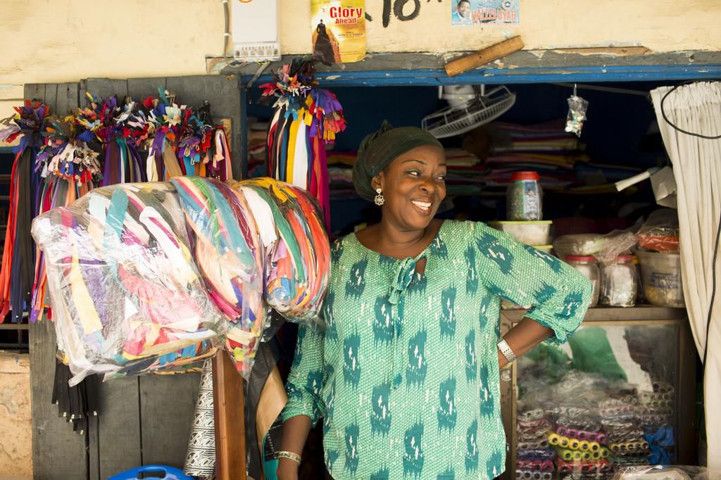 A market women used to illustrate the story