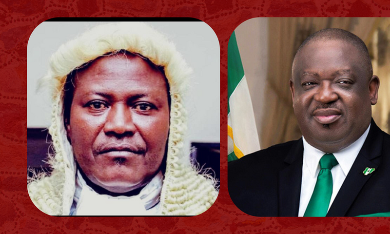 The former Plateau speaker, Honourable Moses Thomas Sule (L), Ousted Plateau Governor