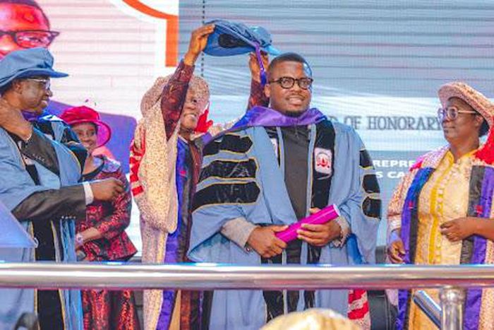 Sujimoto boss - Sijibomi Ogundele bags a Honorary Doctorate Degree for his outstanding contributions to entrepreneurship in Africa.