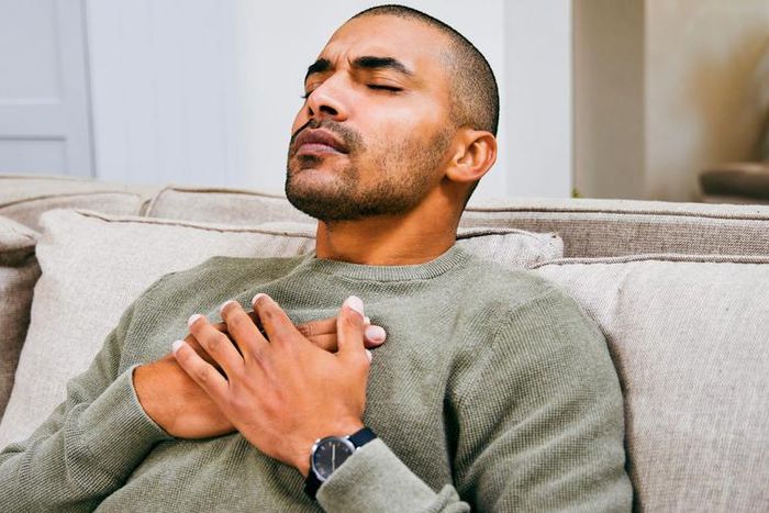 If you're under age 45 and don't have any risk factors for heart disease, your chest pain is more likely due to anxiety or a panic attack.Moyo Studio/Getty Images