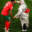 Sofiane Boufal celebrating with his mother.