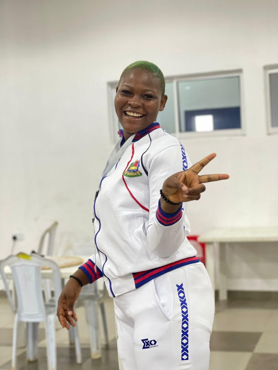 Malafakumo Best celebrates after her win in Delta State.