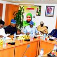 FCT Minister of State, Dr Mariya Mahmoud (right), addressing participanst during the 182nd Joint Account Allocation Committee , meeting, in Abuja on Monday [NAN]
