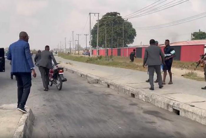 Governor Sanwo-Olu ordered his security men to go after Okada riders plying one-way along Lagos-Badagry expressway. [Channels TV]