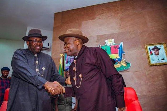 Bayelsa State Governor Douye Diri and his predecessor, Dickson Seriake [The Punch]