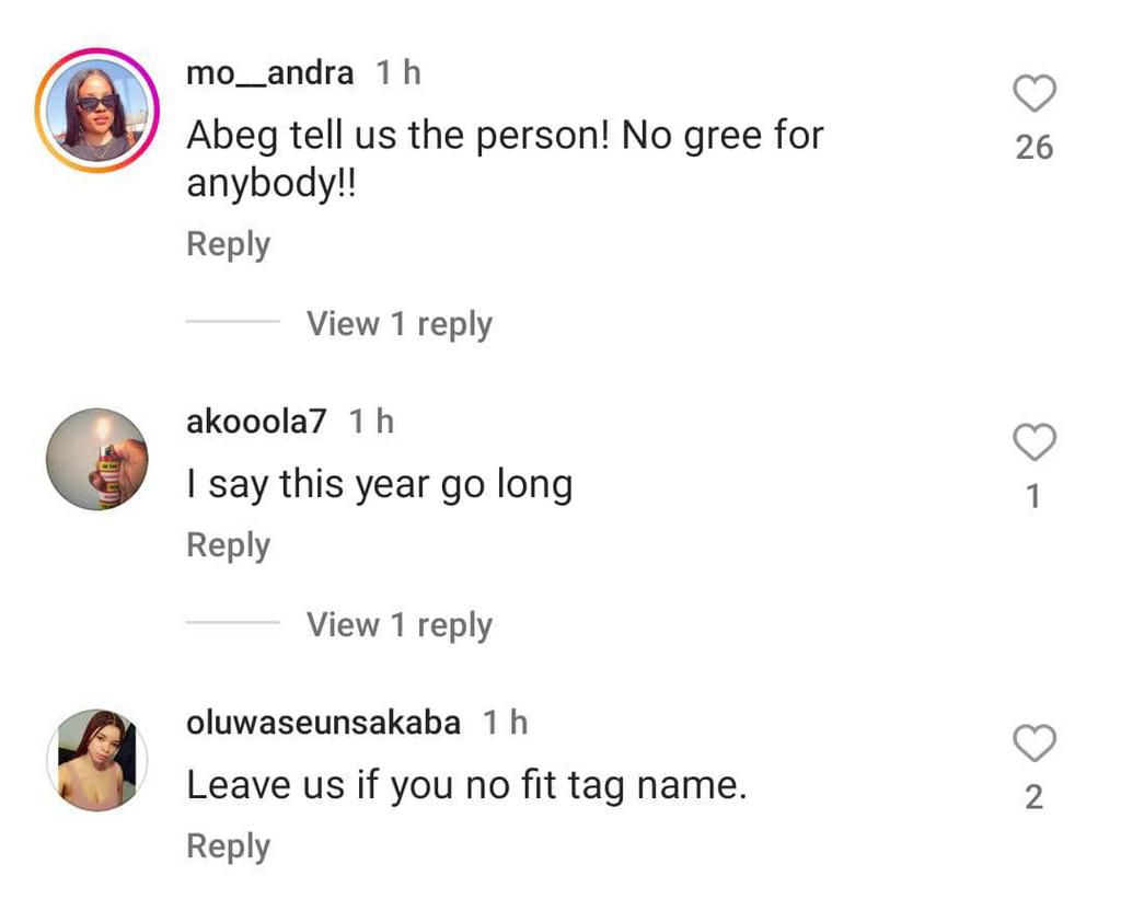 Some reactions from Social media users on Instagram