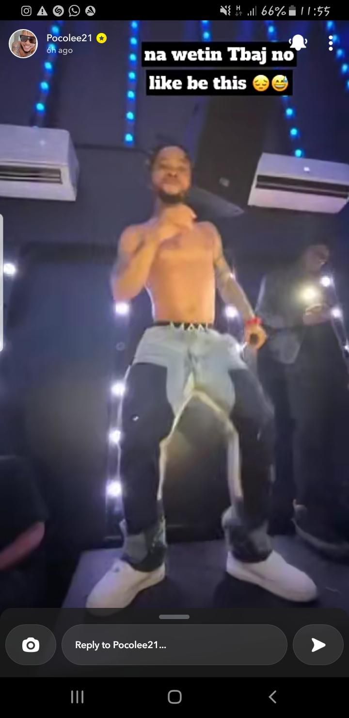 Poco Lee reacts to Tolani Baj's comment about men who dance in clubs [Pocolee/Snapchat]