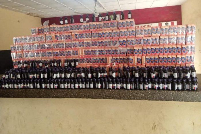 Some illicit drugs intercepted by NDLEA operatives at Murtala Mohammed International Airport, Lagos.