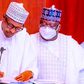 President Muhammadu Buhari with Senate President Ahmad Lawan and Speaker Femi Gbajabiamila at the signing of the Electoral Act Amendment Bill in Abuja on February 25, 2022