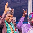 APC Presidential candidate Asiwaju Bola Tinubu and his running mate, Kashim Shettima. [Twitter:Sharksawn]