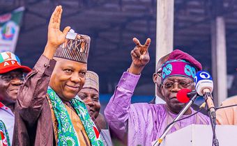 President Bola Tinubu and Vice President, Kashim Shettima. [Twitter:Sharksawn]