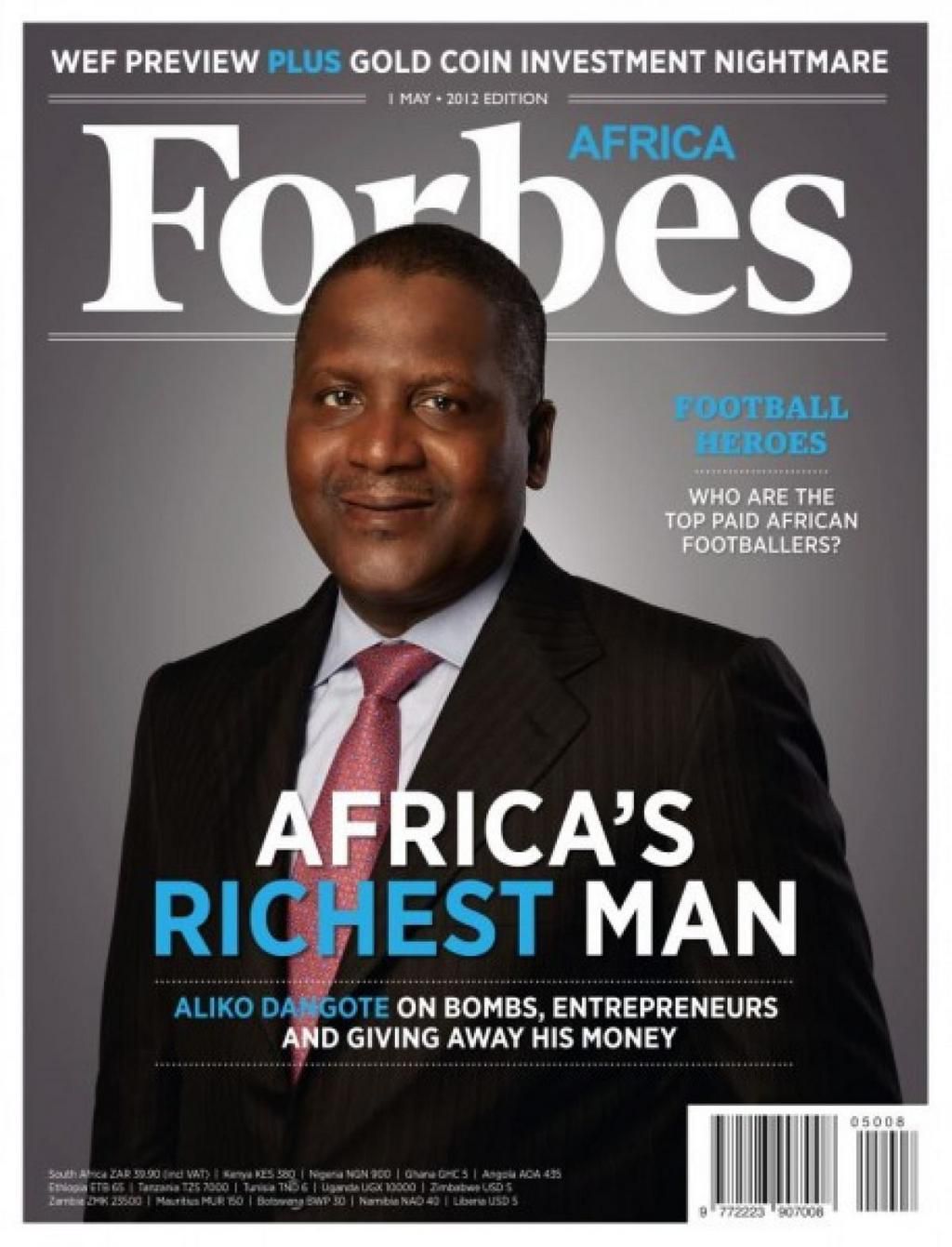 Aliko Dangote Forbes cover