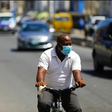 A man riding bicycle
