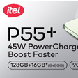 Meet the powerful itel P55+ — the smartphone redefining fast charging.