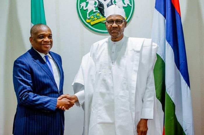 Orji Uzor Kalu and President Muhammadu Buhari (The Sun)