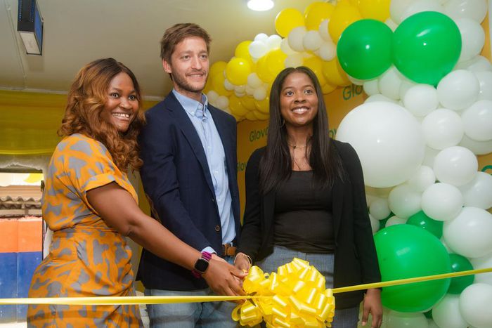 L-R: Tokunbo Ibrahim, Government Relations Manager, Glovo Sub-Saharan Africa;  Oscar Pierre, CEO & CO-Founder, Glovo and Lamide Akinola,  Head of Q-Commerce, Glovo Sub-Saharan Africa at the ribbon-cutting ceremony of its new MFC in Lagos recently.