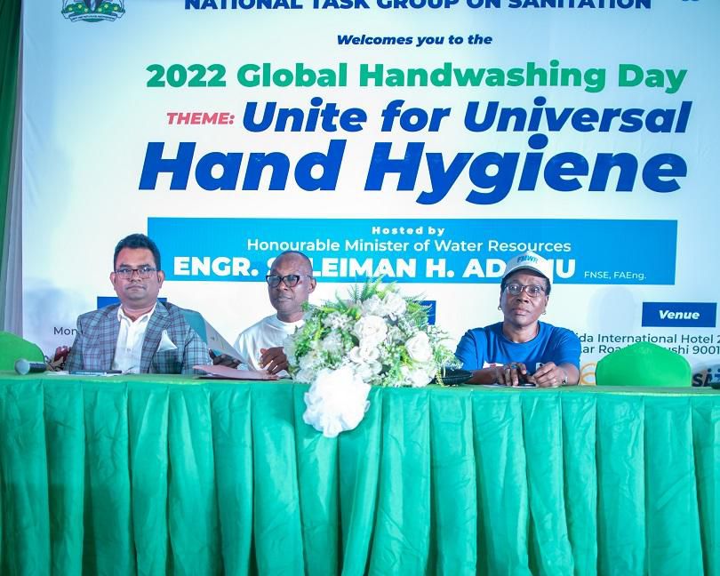 Dignitaries at the Dettol, FG Global Handwashing 2022 Commemoration in Abuja.