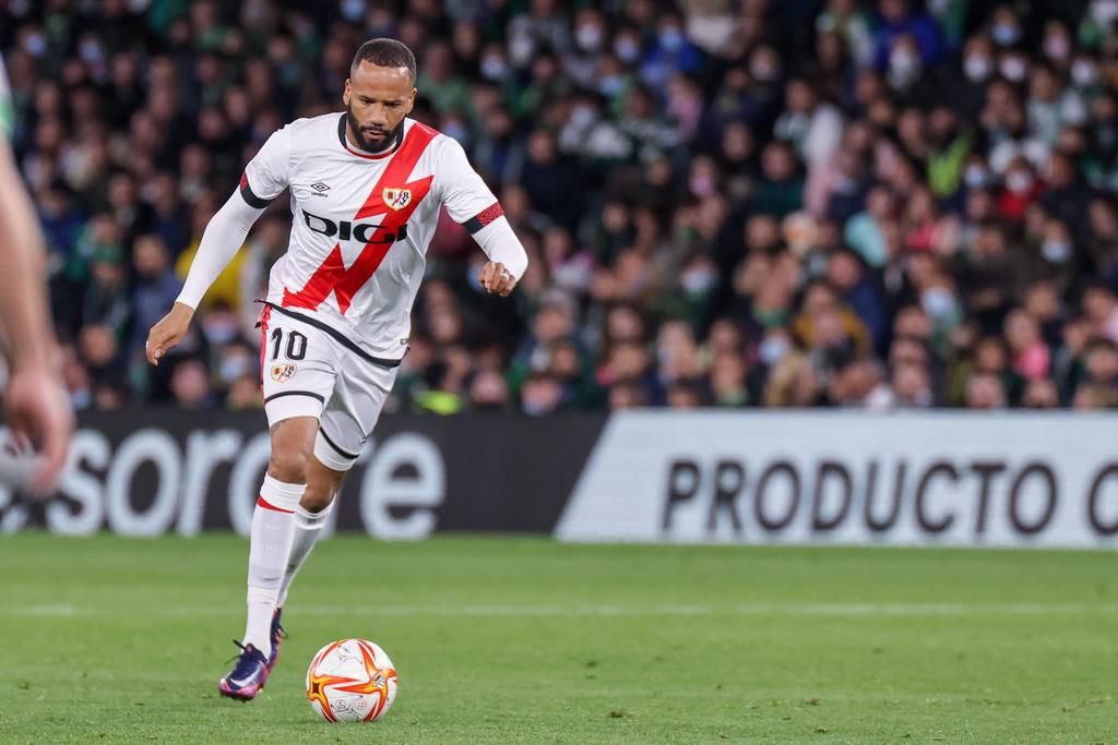 IMAGO / NurPhoto  Real Betis v Rayo Vallecano - Copa Del Rey Semifinal Bebe of Rayo Vallecano de Madrid during the Copa del Rey Semifinal match between Betis and Rayo at Estadio Benito Villamarin on March 03, 2022 in Seville, Spain.