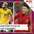 Odds on elimination stage of world cup countries