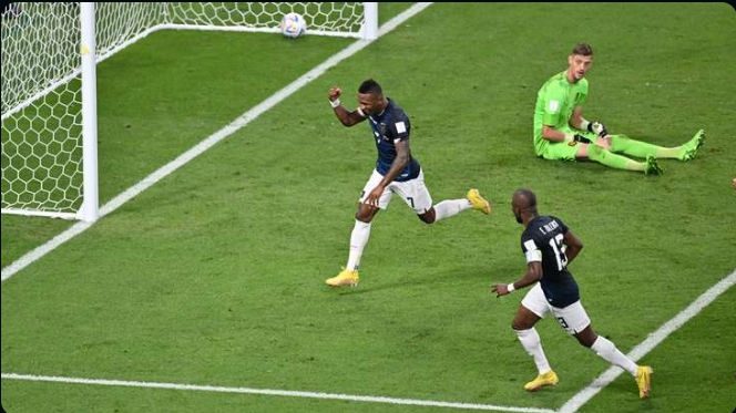 Estupinan celebrates before the VAR intervened.