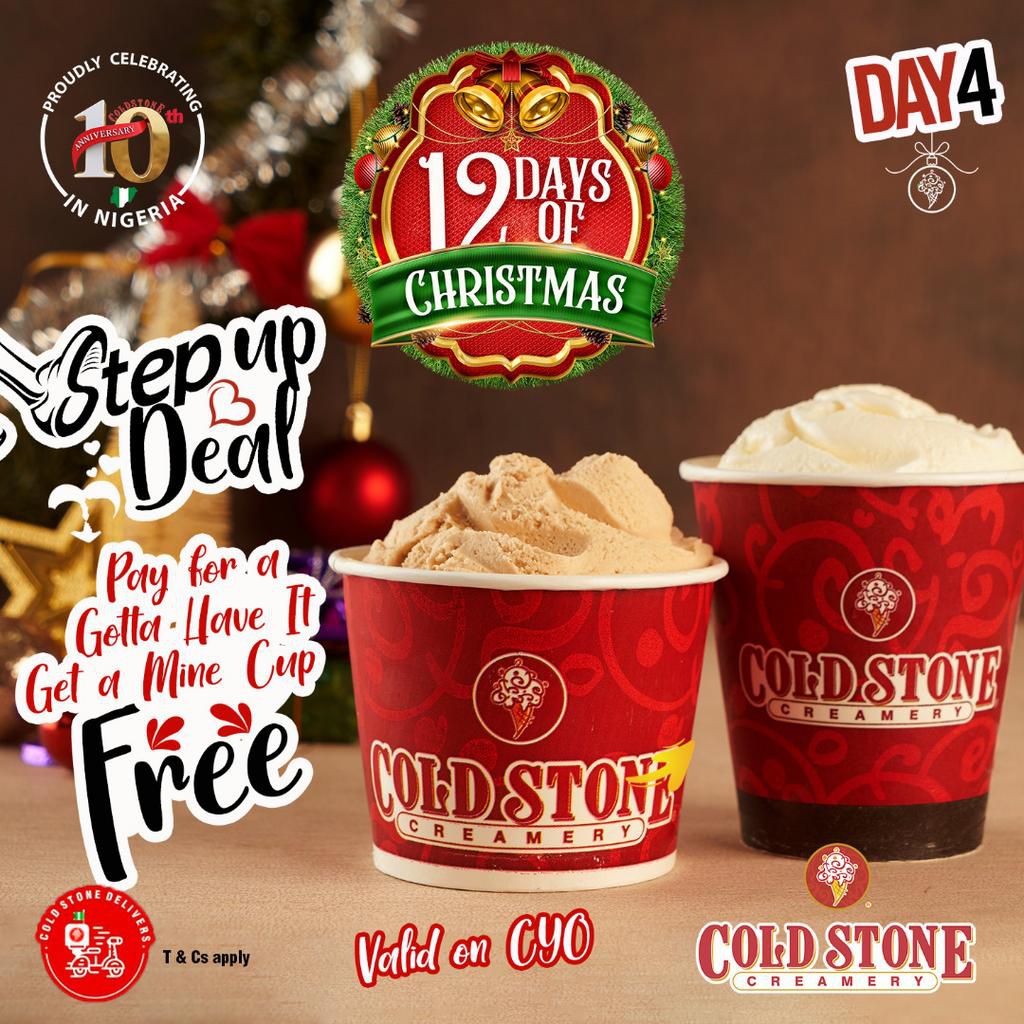 Enjoy 12 days if creamy Christmas offers with Cold Stone this December!