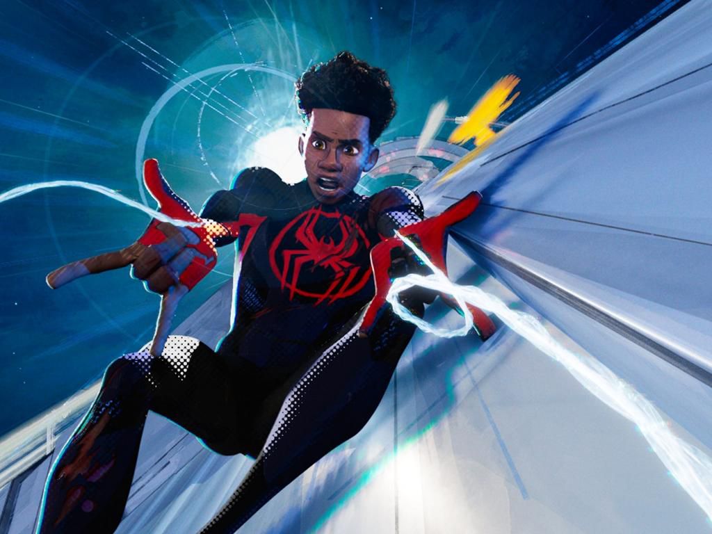 Miles Morales/Spider-Man (voiced by Shameik Moore) in "Spider-Man: Across the Spider-Verse."Sony Pictures Animation