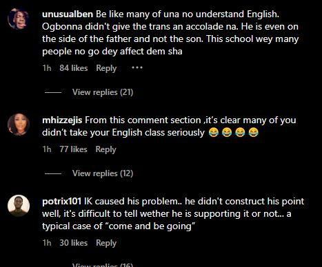 Ik Ogbonna’s comment on transgender lady triggers reactions