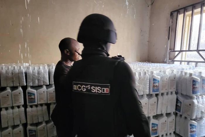 Seized adulterated car lubricants.