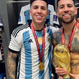 Benfica stars pose with World Cup trophy