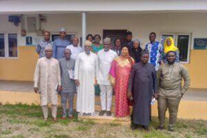Kogi Commissioner for Education, Science and Technology, Wemi Jones, in a group photograph with AGILE Committee Members in Lokoja on Monday, 26 June 2023.