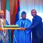 President Bola Ahmed Tinubu receives the Board and Management of the Nigeria Liquified Natural Gas Limited led by the MD/CEO of the Nigeria LNG Limited, Dr Philip Mshelbila. [Presidency]