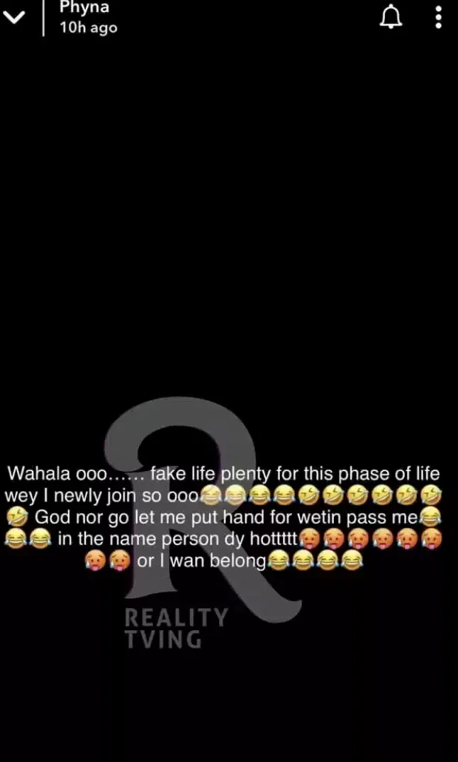 Phyna Snapchat [Reality TVing]