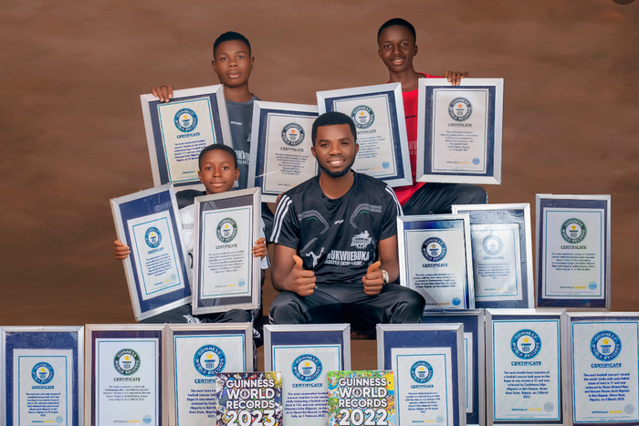 Chukwuebuka Freestyle Academy and their Guinness World Records Awards [Facebook]