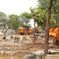 Bulldozers demolishing a shanty in Jahi, Abuja on Wednesday.