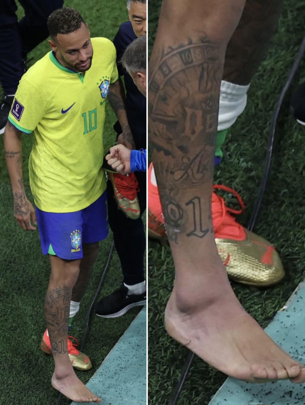 Neymar's ankle was swollen after Brazil beat Serbia