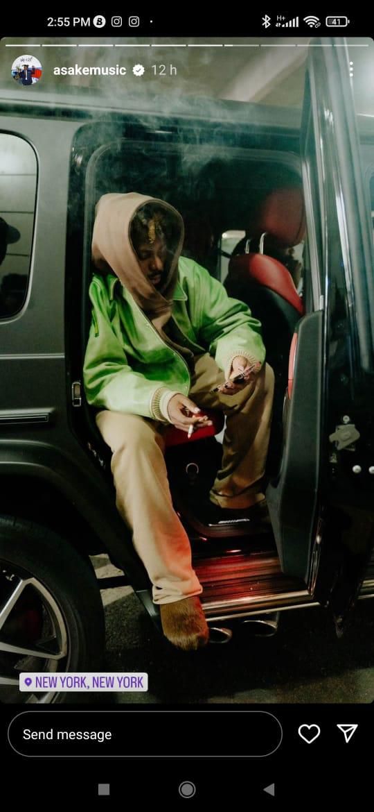 Asake's new G-Wagon 2023 AMG G 63 SUV