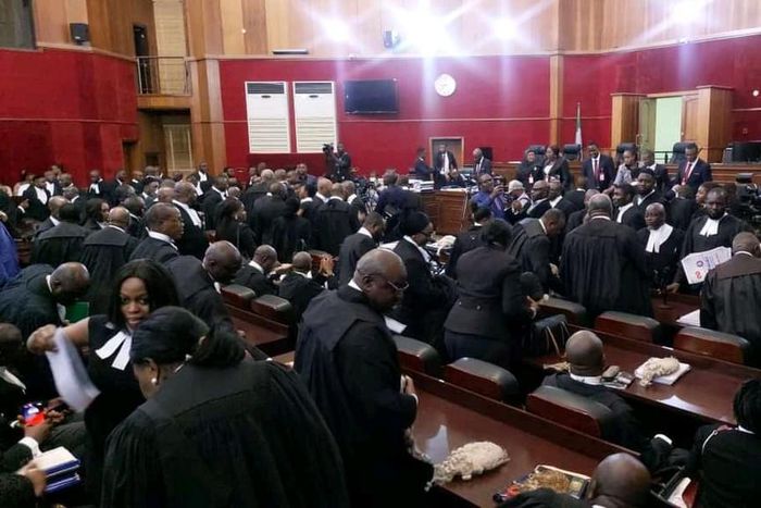 Election tribunal view from a corner of the court room [Daily Post]