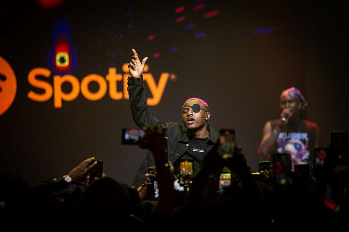 Ruger performing at Spotify's Afrobeats celebration in Lagos Nigeria