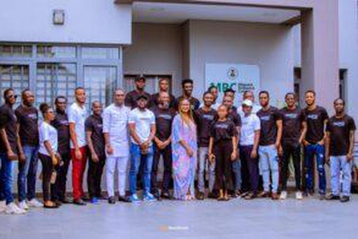 Khadijat Abdulkadir, CEO Ingryd Academy and some inductees of the Ingryd Scholarship Program in Lagos [NAN]