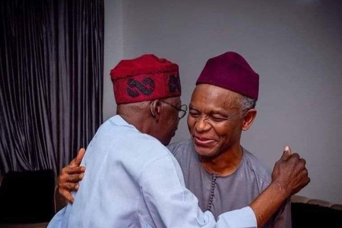 President-elect, Asiwaju Bola Tinubu and Kaduna State governor, Nasiru El-Rufai. [Twitter:@BashirElRufai]