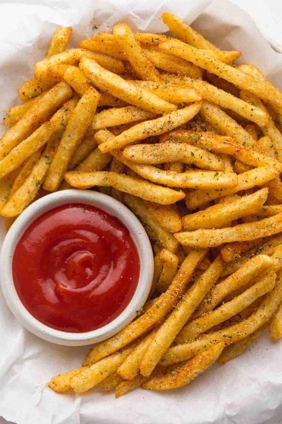 Fries can be enjoyed with ketchup [Pinterest]