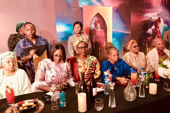 Second from right, former Minister of Women Affairs, Dame Pauline Tallen, flanked on her right by former First Lady, Maryam Abacha, on her left, the Minister of Sports and Youth Development, Jamila Ibrahim, among other distinguished dignitaries [NAN]