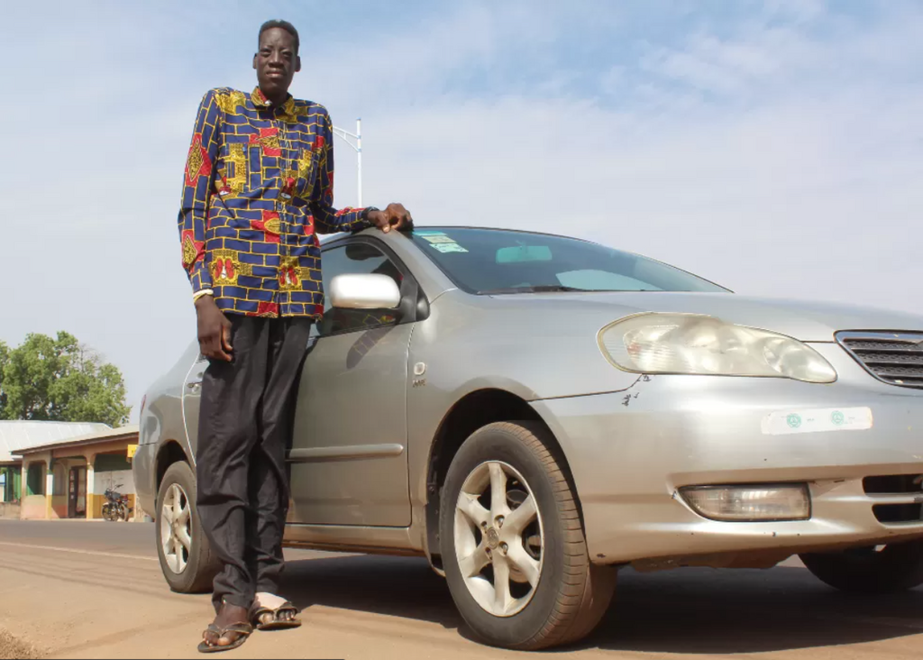 Awuche had intended to get a driving licence but he cannot fit behind a steering wheel