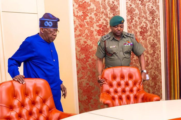President Bola Ahmed Tinubu resumed office 24 hours after his inauguration on Monday, May 29, 2023. [Presidency]